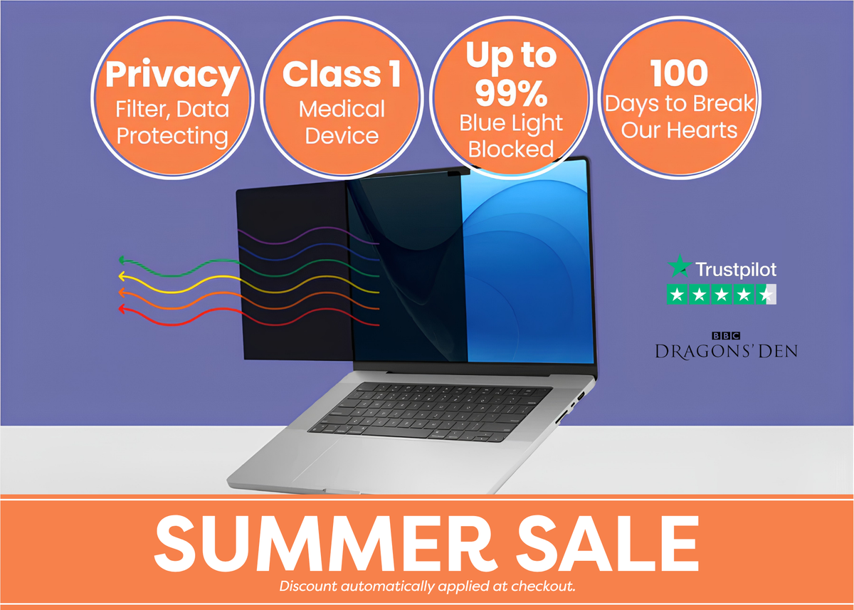 Anti blue light privacy filter for MacBook Air & Pro