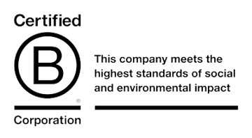 b corp logo - this company meets the highest standards of social and environment impact 