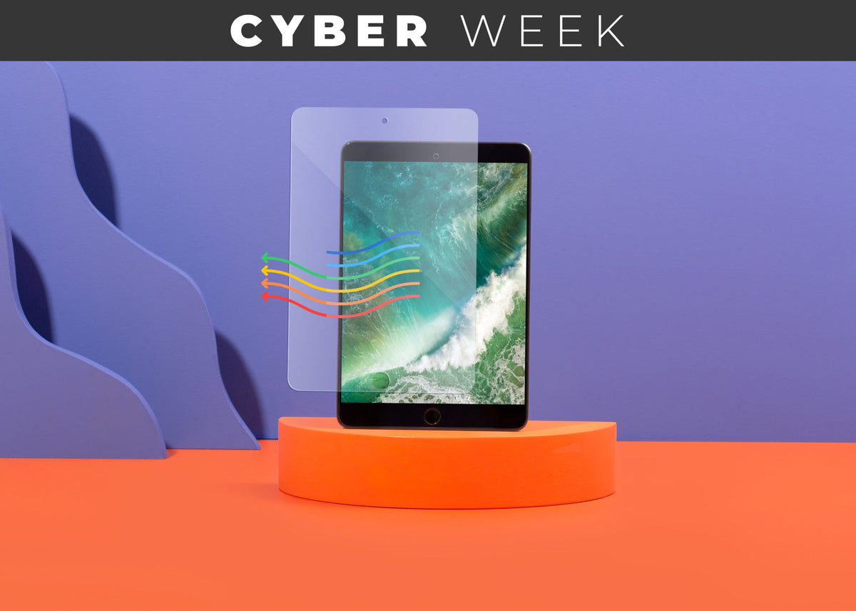 Anti blue light screen protector for iPad