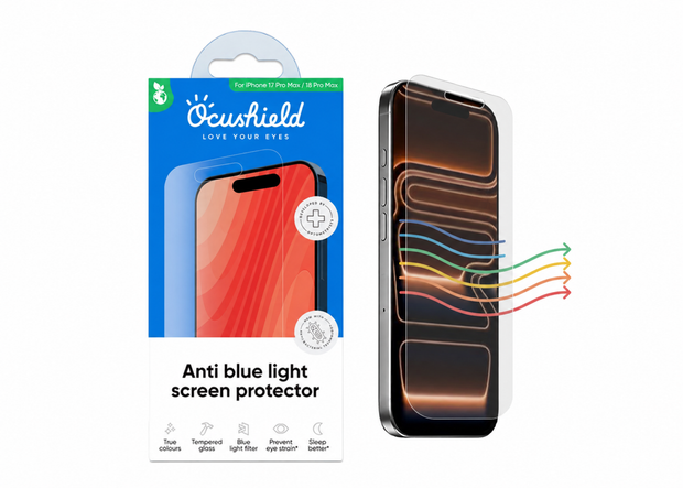 Anti blue light screen protector for iPhone