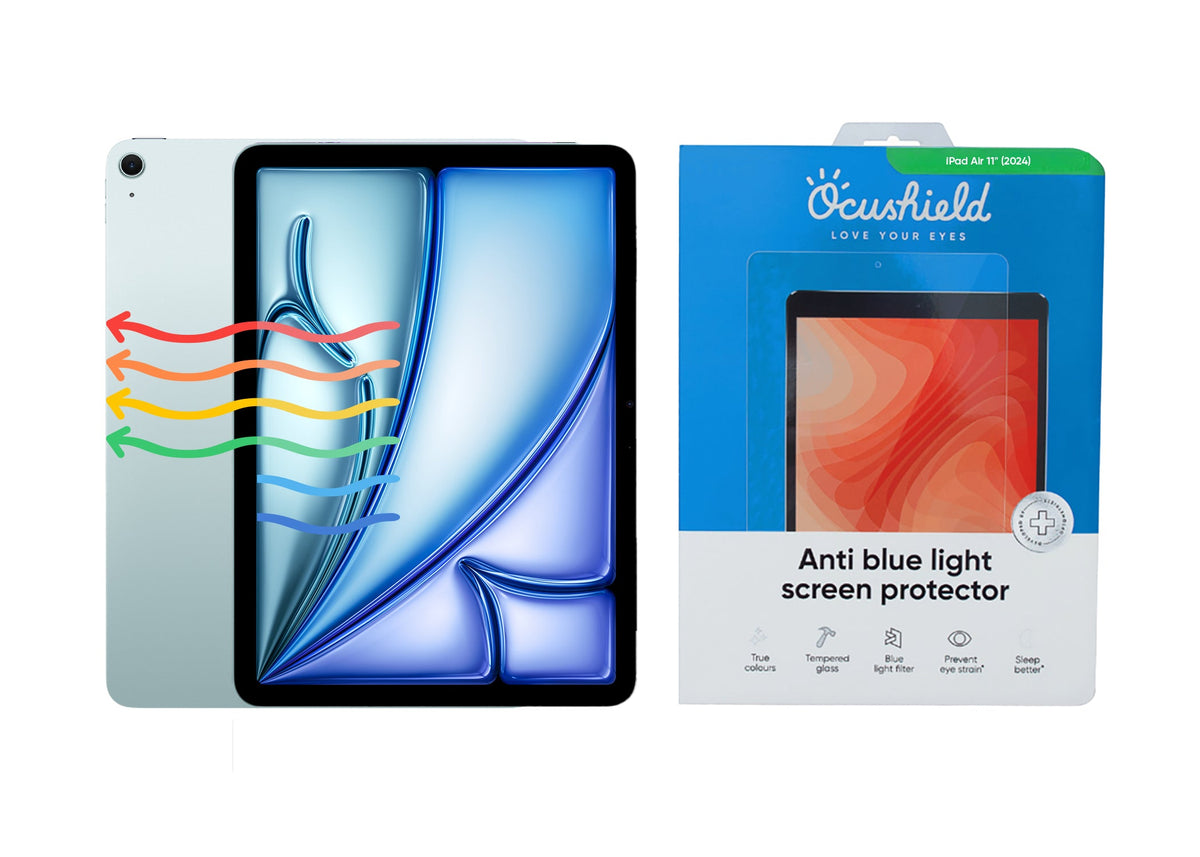 Anti blue light screen protector for iPad
