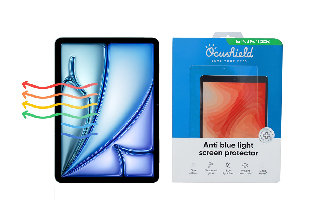 Anti blue light screen protector for iPad