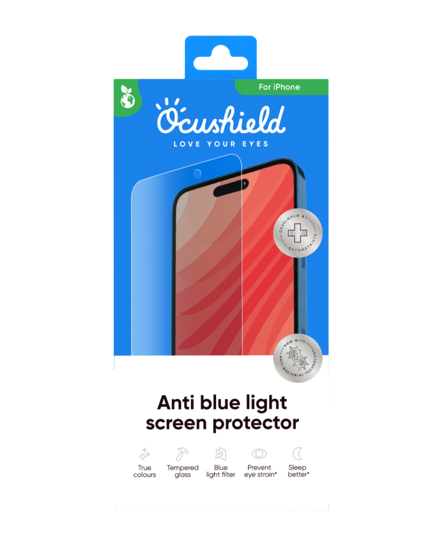 iphone blue light screen protector packaging