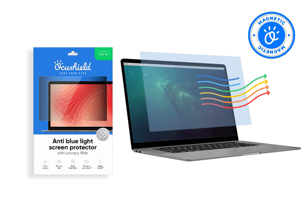 Anti blue light screen protector for laptops, monitors and PCs