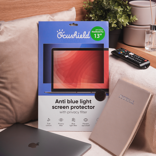 How do I reduce the blue light from my MacBook?