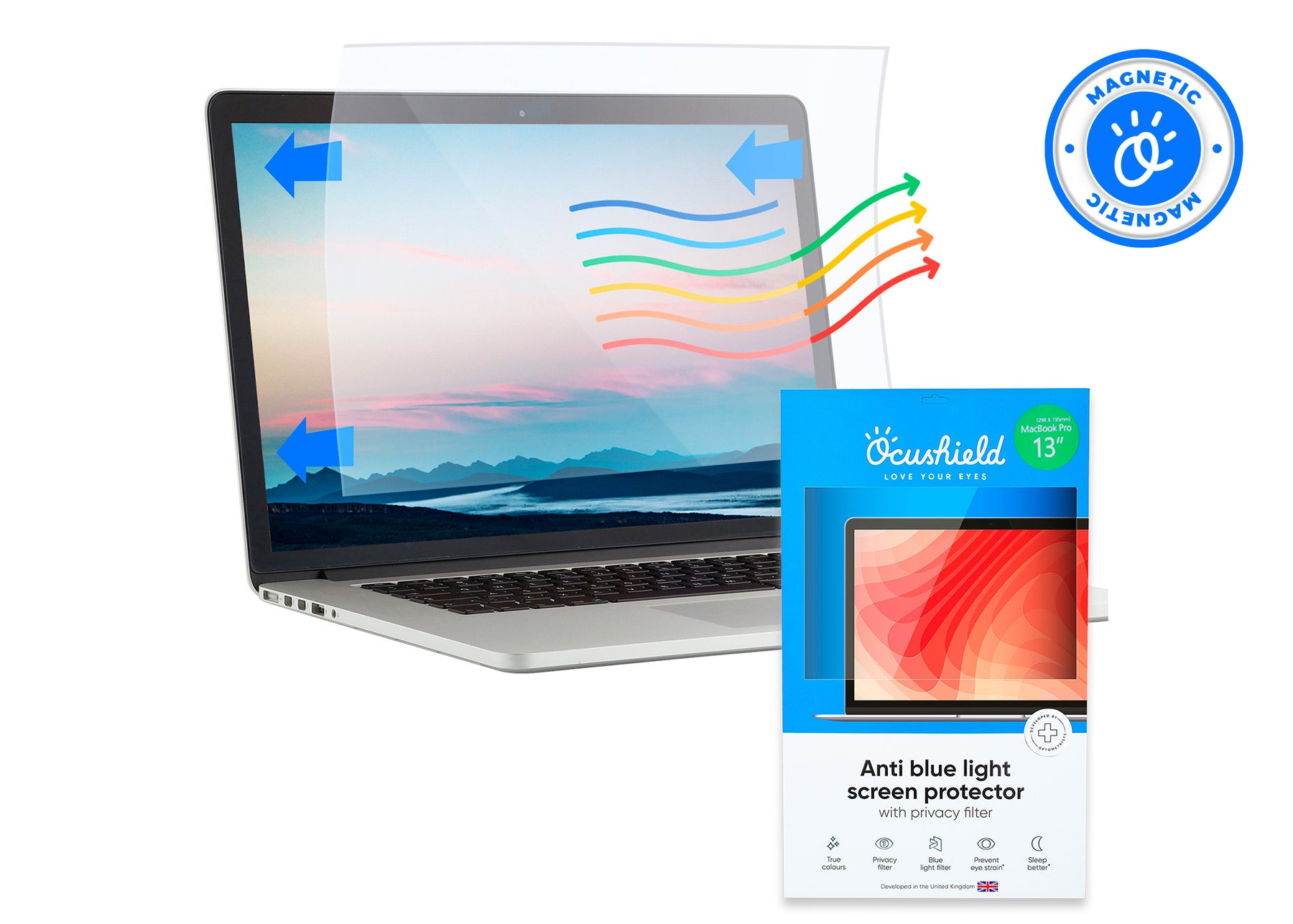 Protezione Dati Schermo Filtro Privacy Per Laptop 13.3 Pollici MOVE - Anti Riflesso, Luce Blu E UV, Conforme ISO27001 Schermo Privacy Ufficio - Foto 5