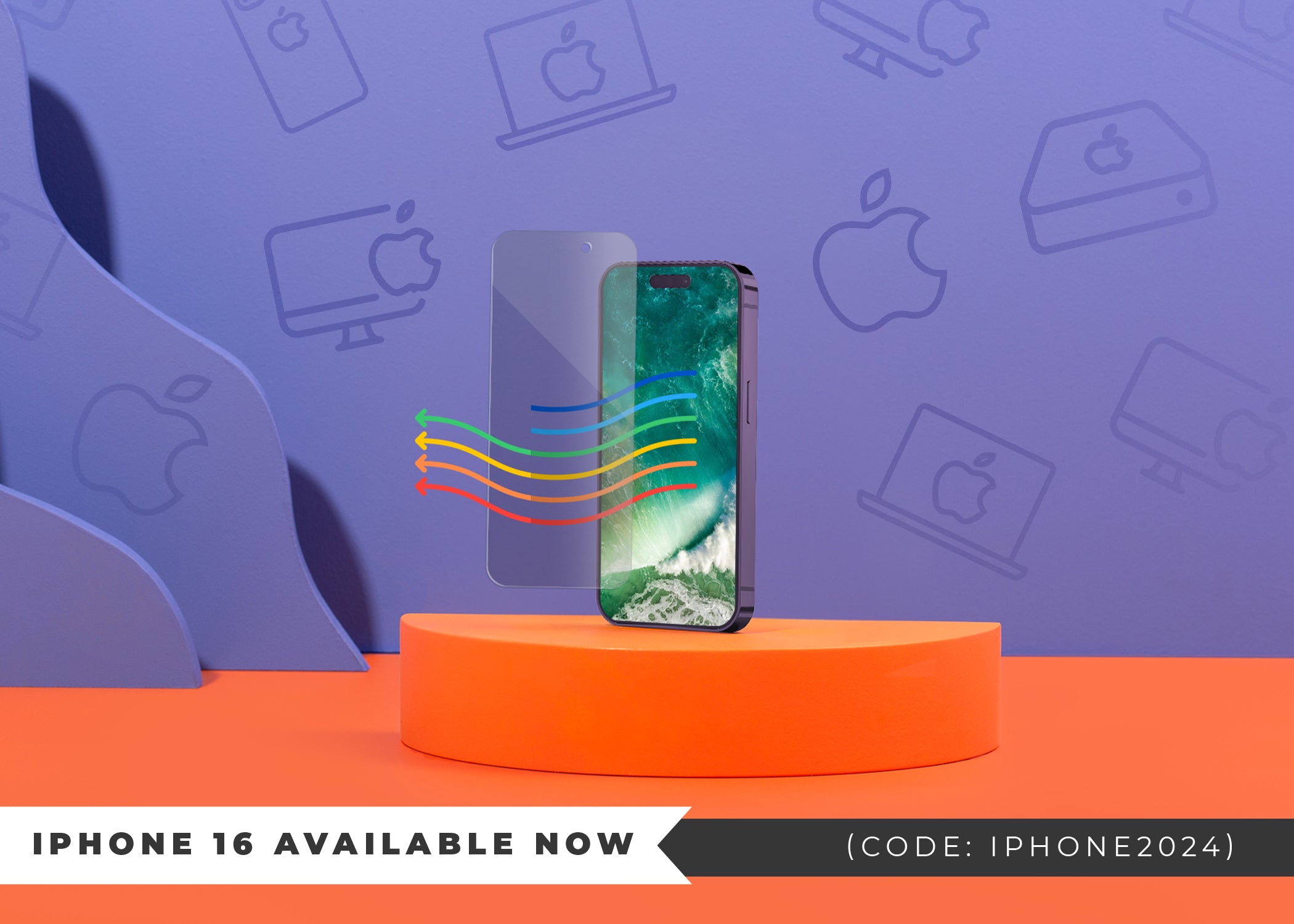 Ocushield anti-blue light screen protector on iPhone, showcasing screen protection against blue light for eyecare #hide