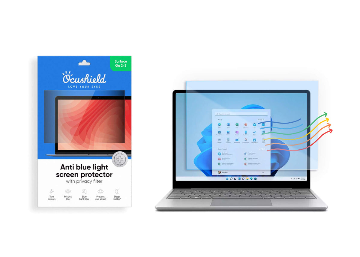 Anti blue light screen protector for laptops, monitors and PCs