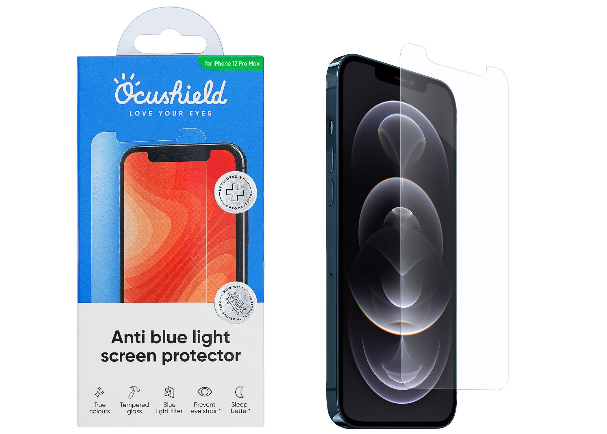 Ocushield anti blue light screen protector for iPhone 12 Pro Max #model_iphone-12-pro-max