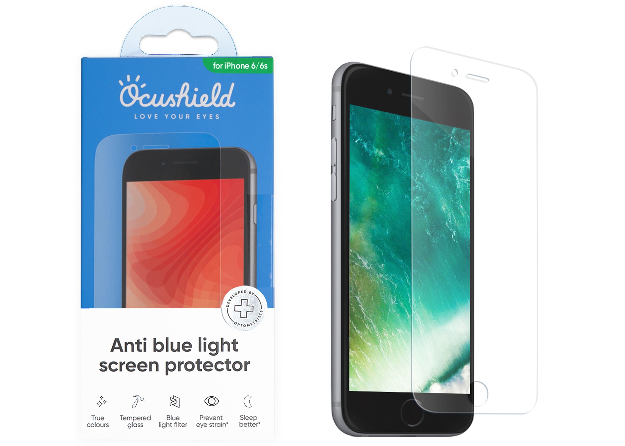 Ocushield anti blue light screen protector for iPhone 6 and iPhone 6S #model_iphone-6-6s