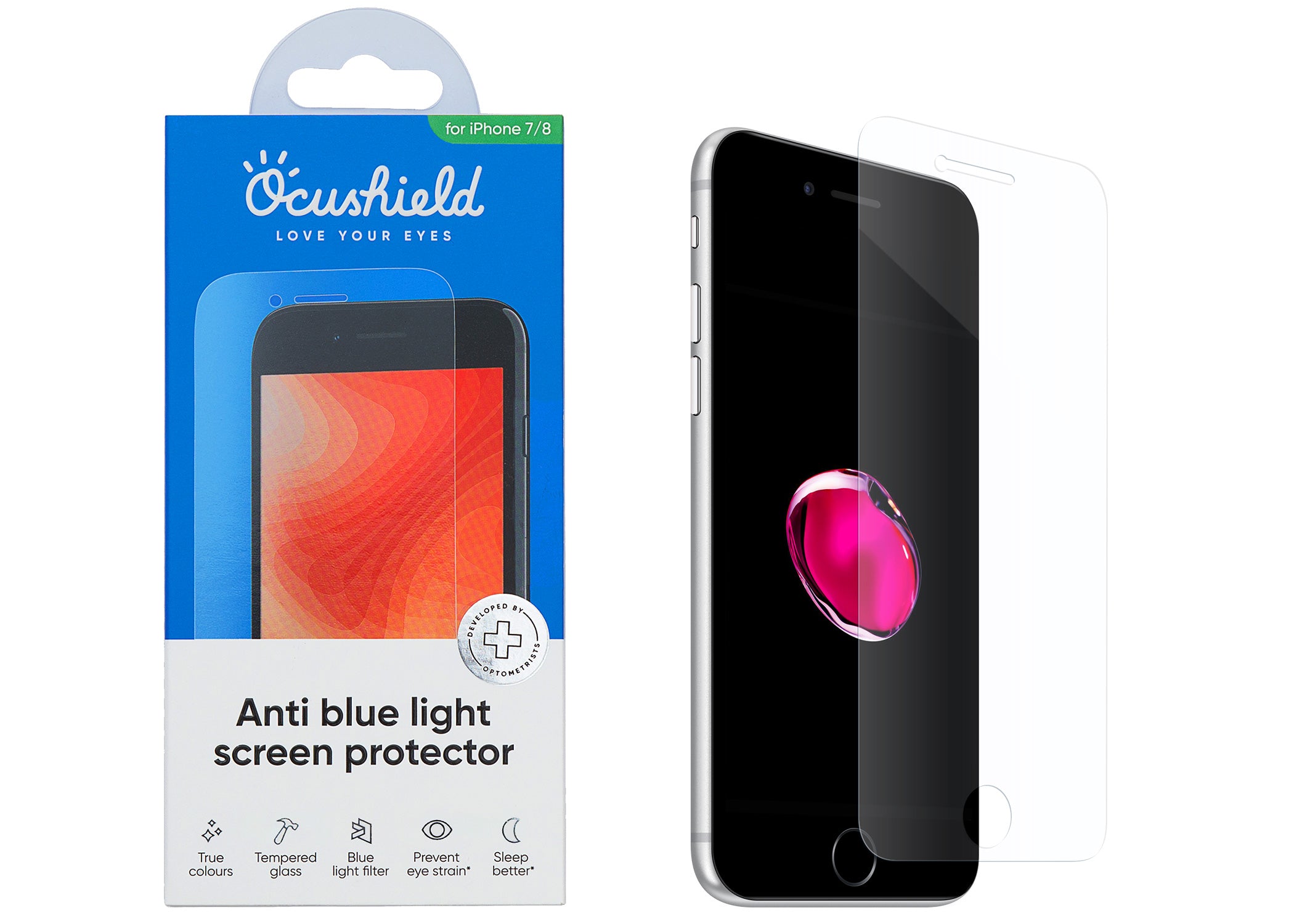 Ocushield anti blue light screen protector for iPhone 7 and iPhone 8 #model_iphone-7-8