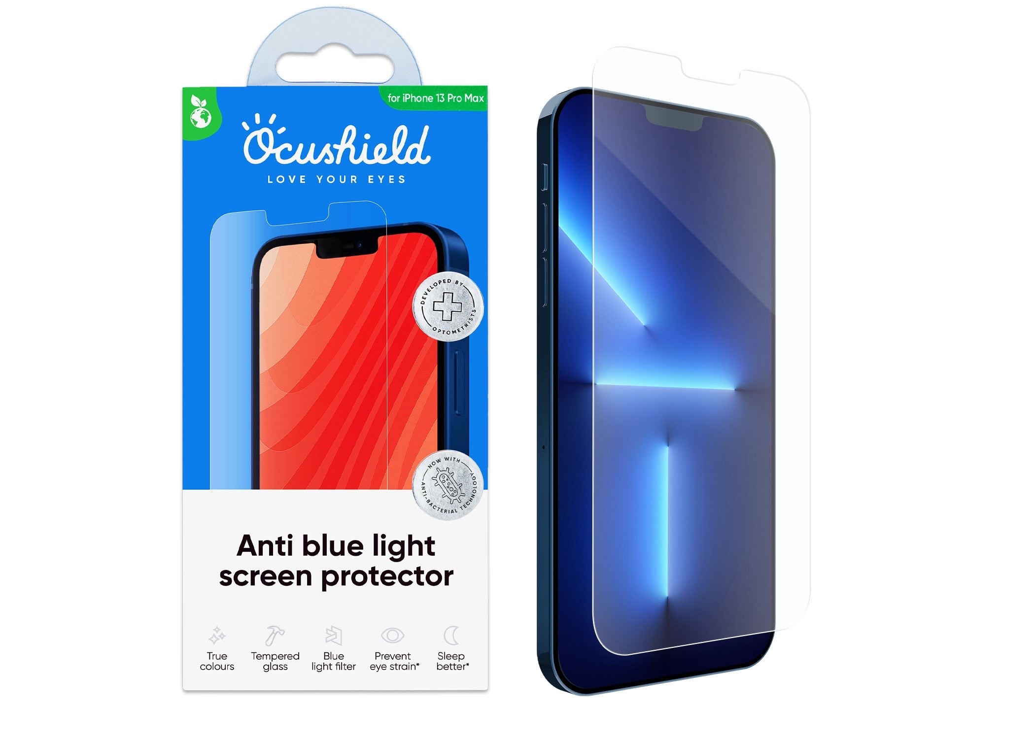 Ocushield anti blue light screen protector for iPhone 13 Pro Max and iPhone 14 Plus  #model_iphone-13-pro-max-iphone-14-plus