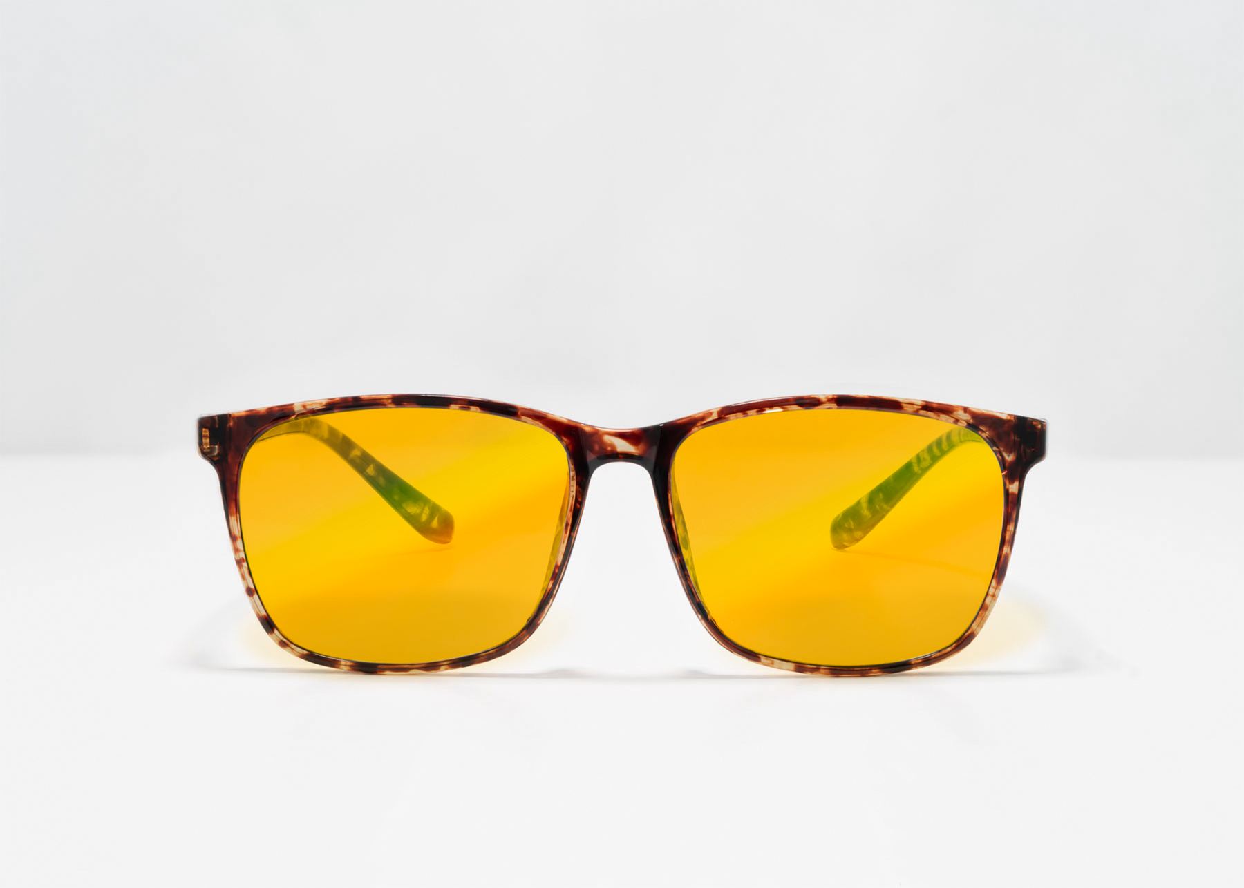 Amber Anti Blue Light Glasses for Men Women Parker Shiny Black No Prescription