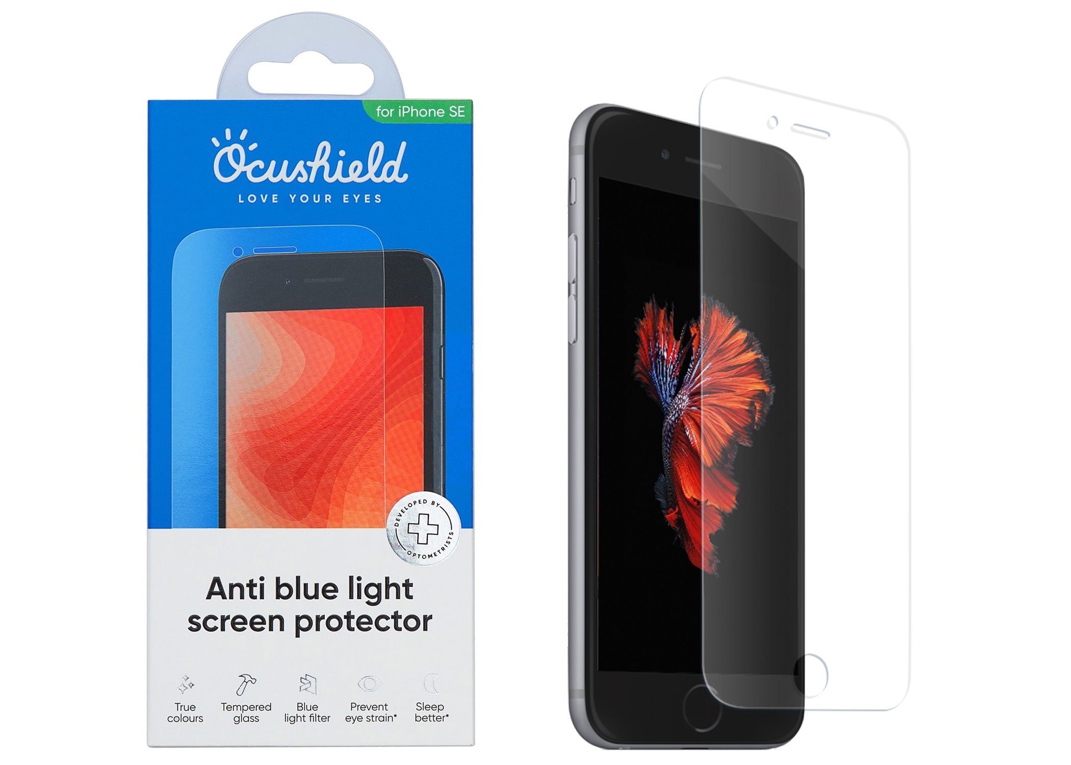 Ocushield anti blue light screen protector for iPhone SE #model_iphone-se-2020-2022